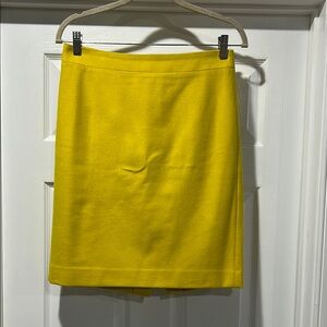 J.Crew Wool Yellow Pencil Skirt Size 4